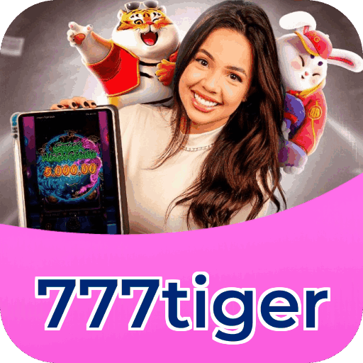 Interface do aplicativo 777tiger mostrando jogos disponíveis no iOS e Android